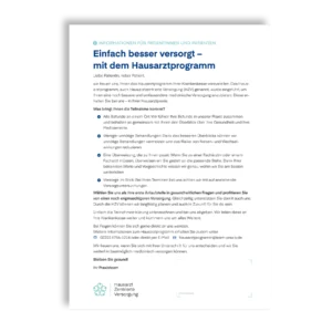 Druckvorlage Patienteneinschreibung