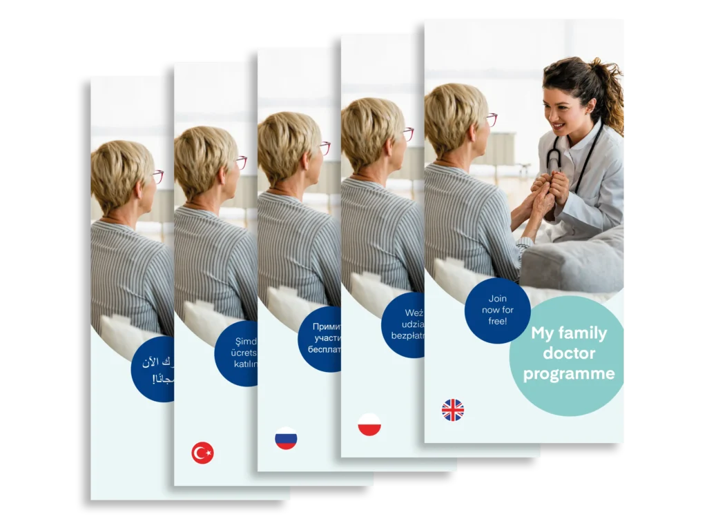 Download-Paket Patientenflyer Hausarztprogramm mehrsprachig