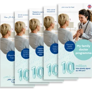 Patientenflyer "Hausarztprogramm" (div. Sprachen/Downloadpaket) 10 Millionen