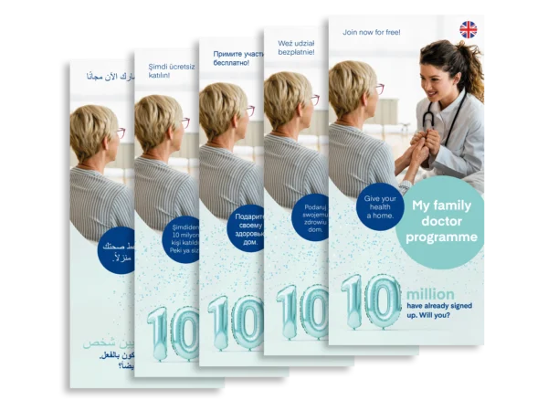 Patientenflyer "Hausarztprogramm" (div. Sprachen/Downloadpaket) 10 Millionen