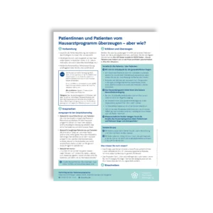 Patienten ansprechen – Aber wie? In der Argumentationshilfe gibt es Tipps und Tricks und alle wichtigen Infos für Ihr Gespräch.