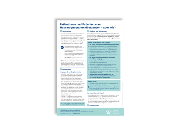 Patienten ansprechen – Aber wie? In der Argumentationshilfe gibt es Tipps und Tricks und alle wichtigen Infos für Ihr Gespräch. 