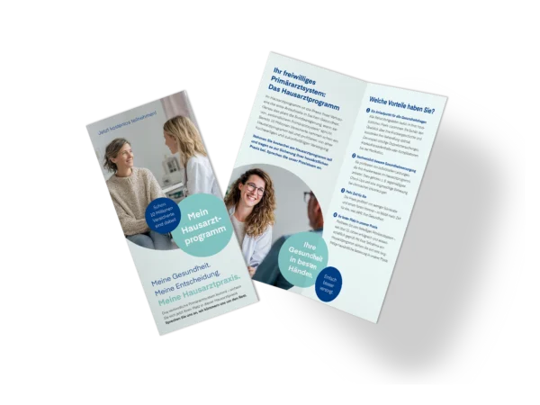 Patientenflyer zum Primärarztsystem. Alle Vorteile und Eckpunkte für Sie und Ihre Patientinnen und Patienten im handlichen Format.