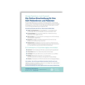 Belege adé? Hier gibts unser Info-Blatt zur Online-Einschreibung.