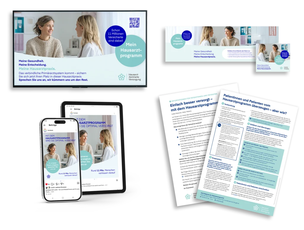 Digitales Powermonat-Paket mit Vorlagen für die HZV-Patientenansprache